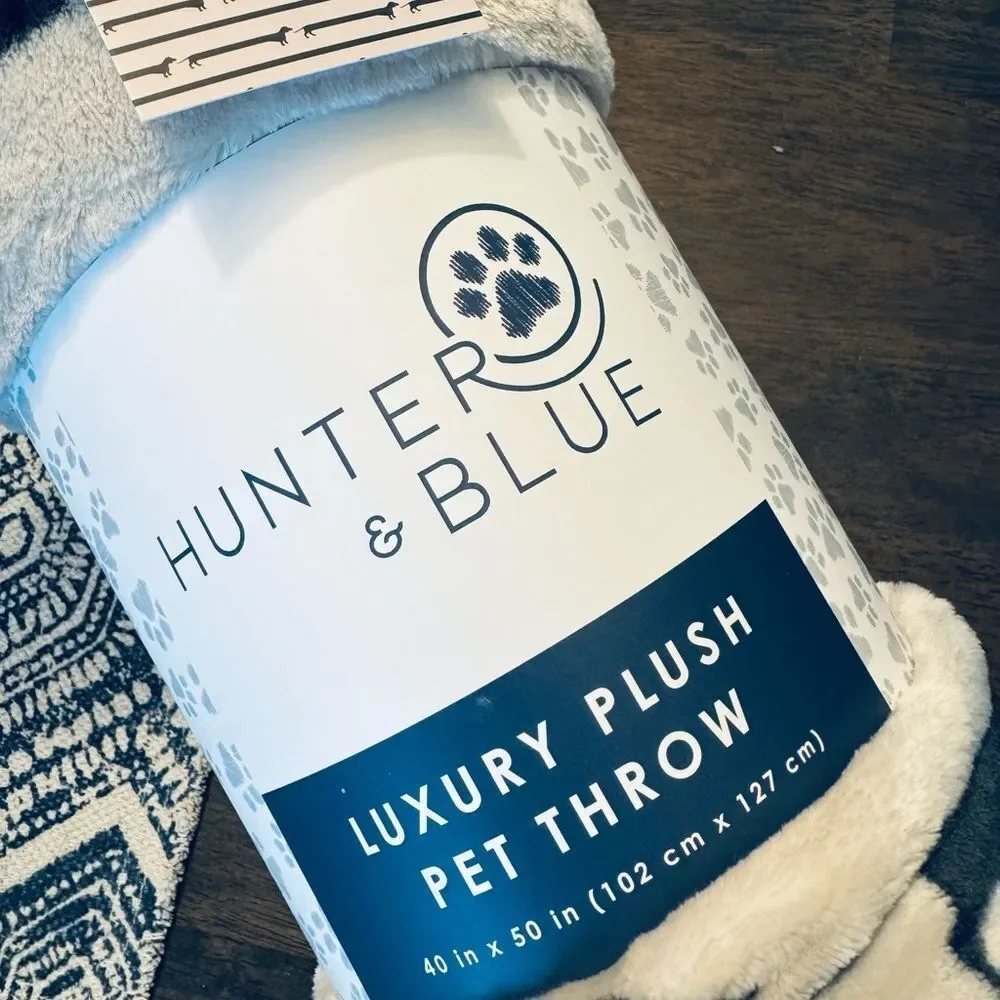 Plush Dachshund Dog Long Dog Print Pet Throw Blanket